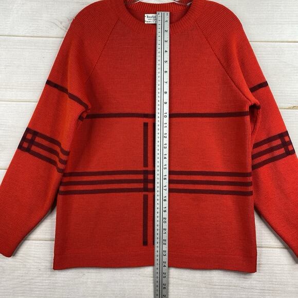 Jonathan Richards Vintage Nordic Ski Sweater Mens S Red 100% Virgin WOOL - Picture 7 of 10